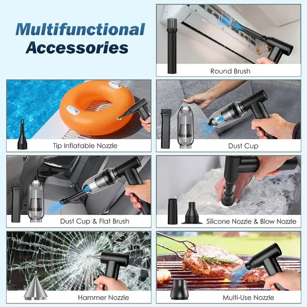 Draadloze Perslucht Duster met Borstelloze Motor – 250.000 RPM