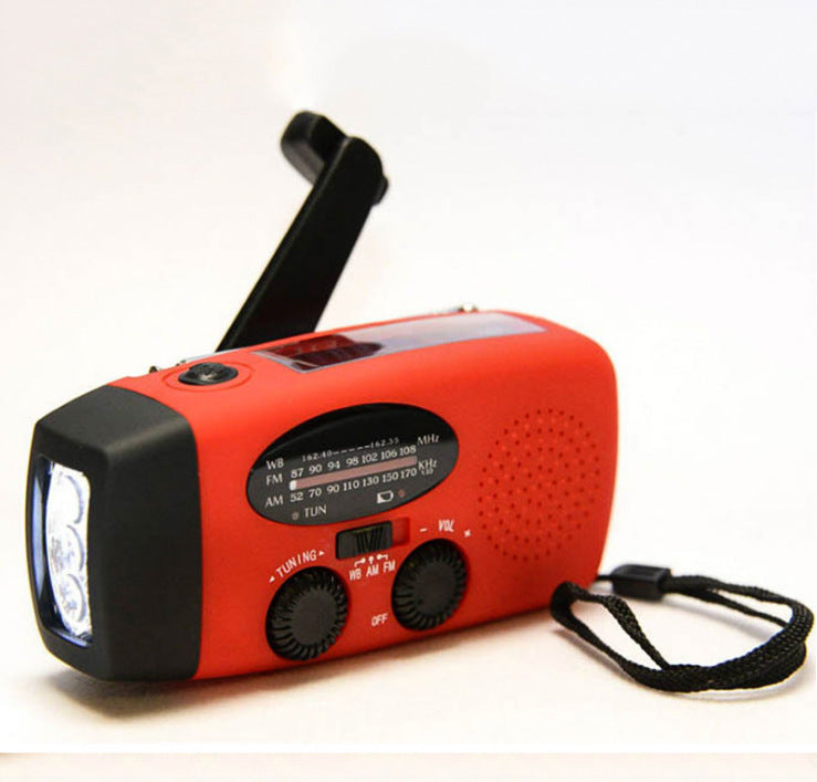 Zonne- en Handzwengel Radio met Zaklamp & USB-Oplader – Noodradio