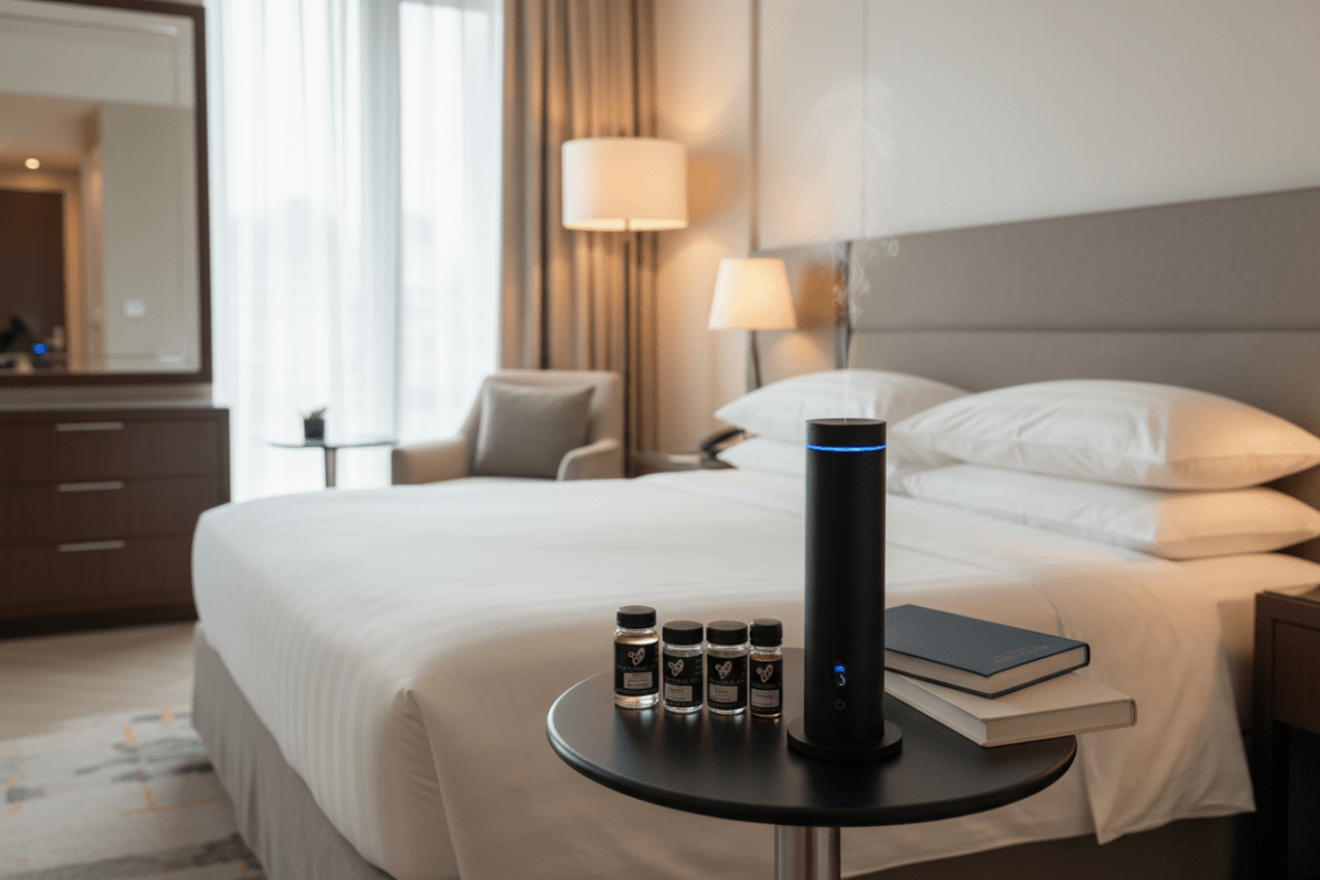 Waterloze Aroma Diffuser CH124 – Bluetooth & Afstandsbediening (incl. 2 geurflessen) - Zenityliving.com
