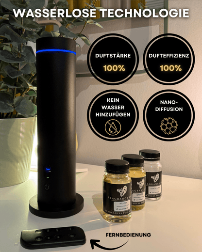 Waterloze Aroma Diffuser CH124 – Bluetooth & Afstandsbediening (incl. 2 geurflessen) - Zenityliving.com
