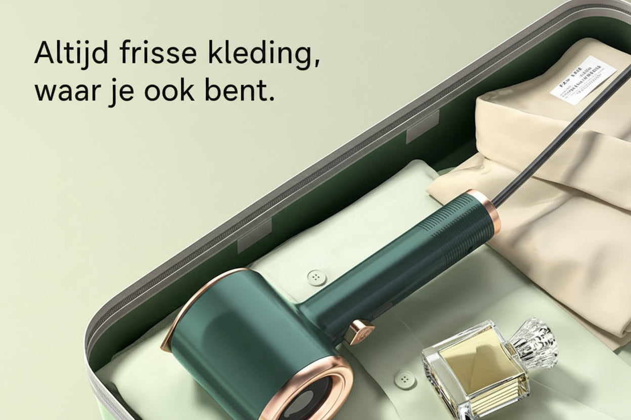 Draagbare Kledingstomer – Compact & Krachtig voor Kreukvrije Kleding  Compact Handstoomstrijkijzer voor Kleding – Ideaal voor Reizen