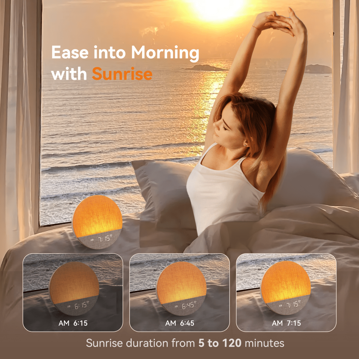 Sunrise 1+ | Connected Sunrise Sleep & Wake Clock (APP Control) - Zenityliving.com