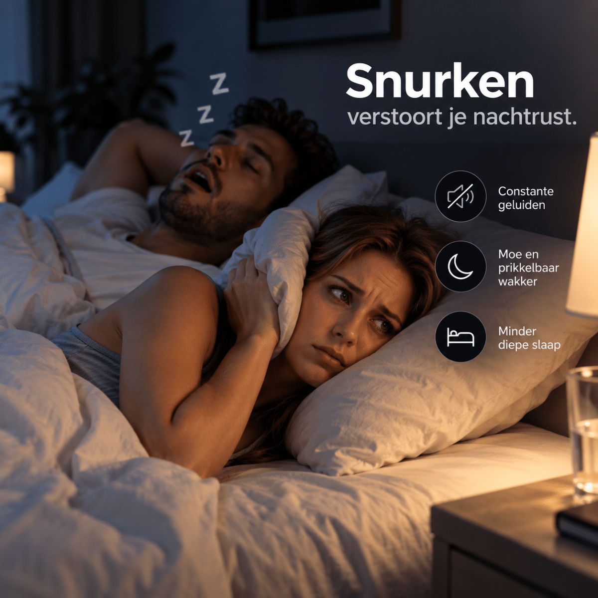 Elektronisch Anti-Snurkapparaat – Comfortabele Nachtelijke Ondersteuning Slim Anti-Snurk Hulpmiddel – Zachte Spierstimulator voor Slaapcomfort - Zenityliving.com