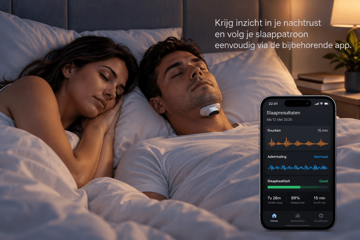 Elektronisch Anti-Snurkapparaat – Comfortabele Nachtelijke Ondersteuning Slim Anti-Snurk Hulpmiddel – Zachte Spierstimulator voor Slaapcomfort - Zenityliving.com