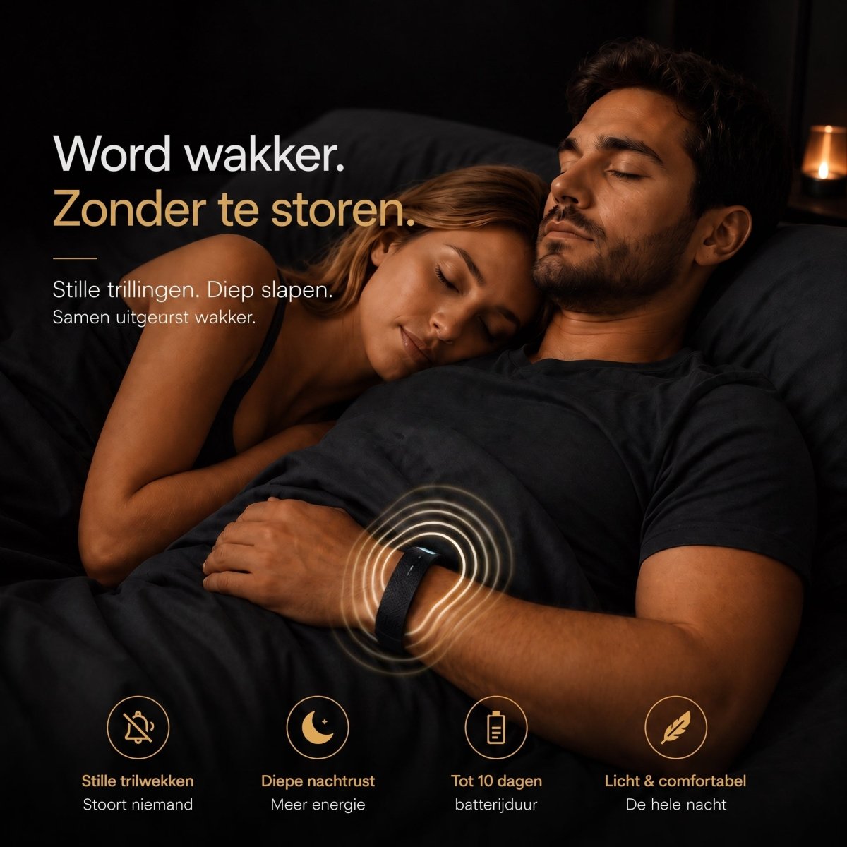 Onyx Polswekker met Vibratie - Zenityliving.com