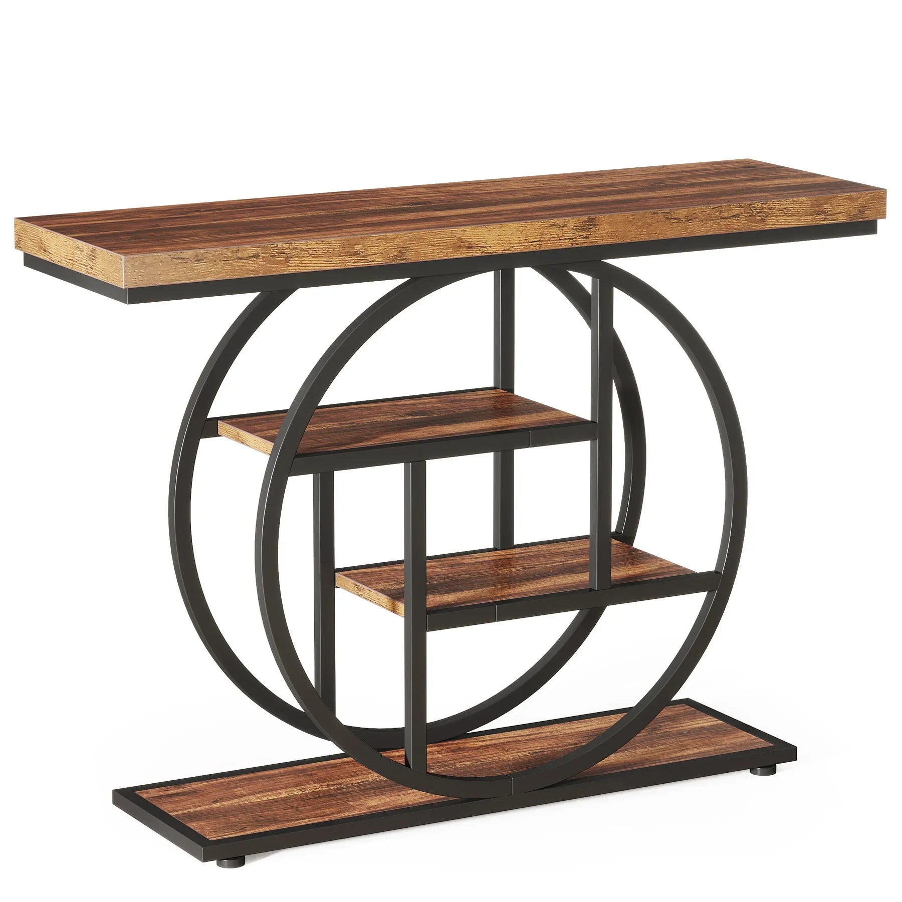 ZenityLiving Modern Iron & Wood Entrance Table Exclusieve Design Haltafel van Metaal & Massief Hout