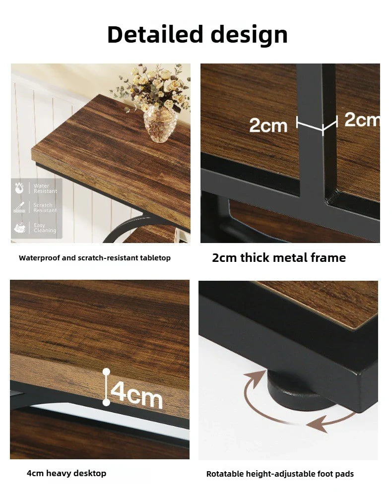 ZenityLiving Modern Iron & Wood Entrance Table Exclusieve Design Haltafel van Metaal & Massief Hout