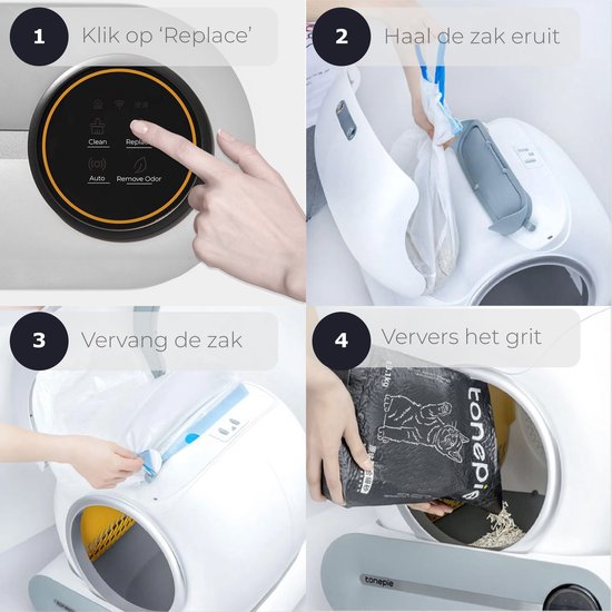 Pet Tech Automatische Kattenbak 65L – Zelfreinigende Slimme Kattenbak