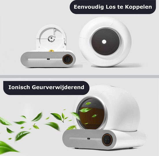 Pet Tech Automatische Kattenbak 65L – Zelfreinigende Slimme Kattenbak