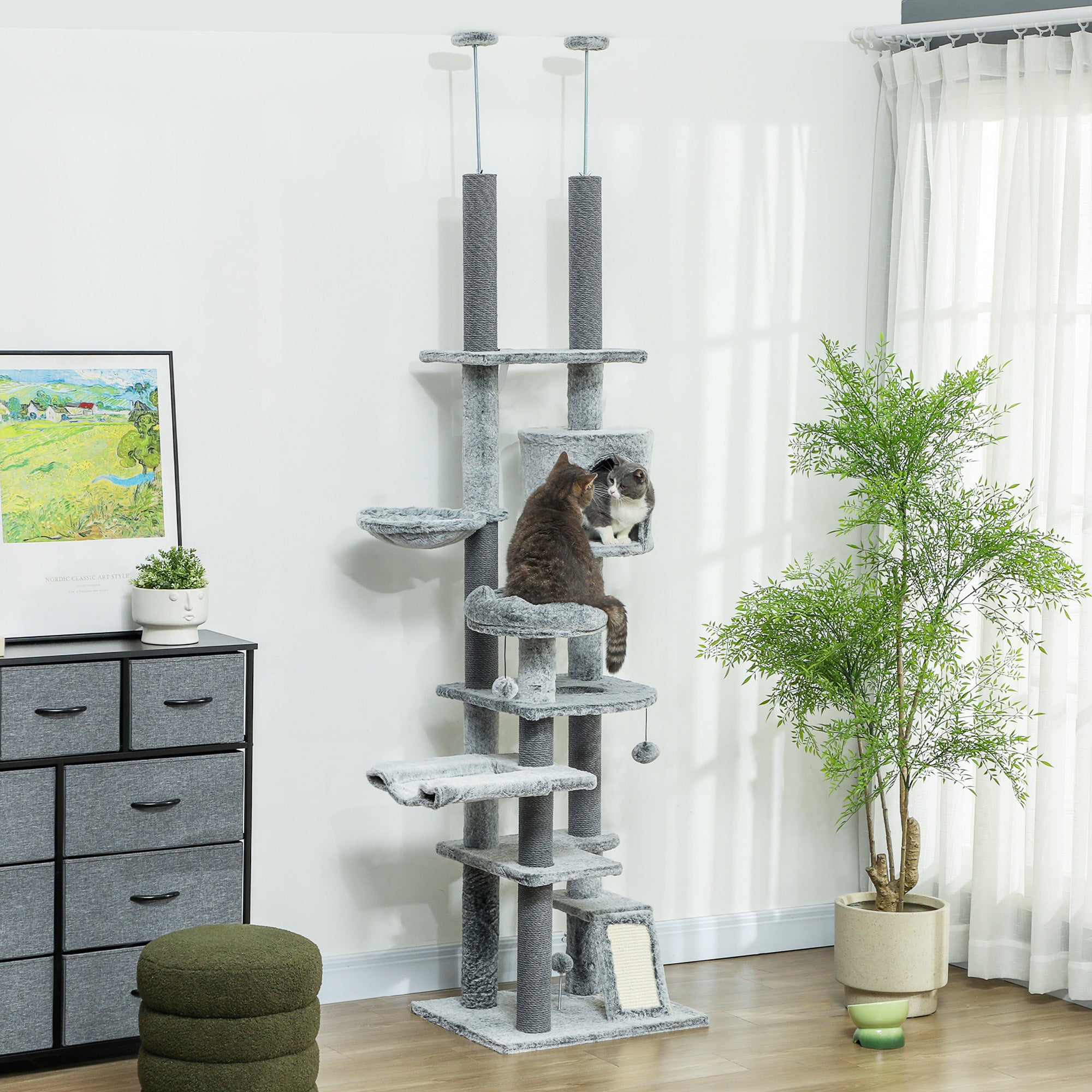 Kattenkrabpaal & Speeltoren – 31 inch Kattenboom met Krabpalen