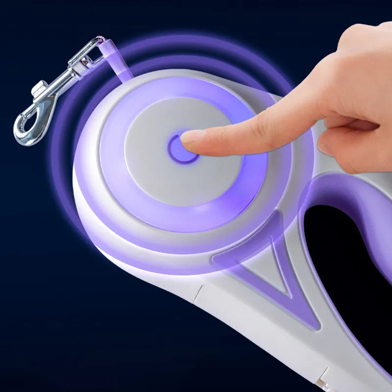 Uitschuifbare Hondenriem met LED-Licht – 3 m & 5 m Automatische Riem