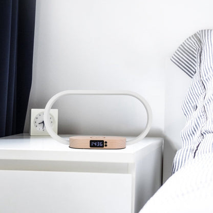 Touch Bedlamp met Klok & Draadloze Oplader – LED Bureau- en Nachtlamp - Zenityliving.com
