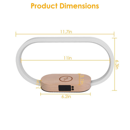 Touch Bedlamp met Klok & Draadloze Oplader – LED Bureau- en Nachtlamp - Zenityliving.com