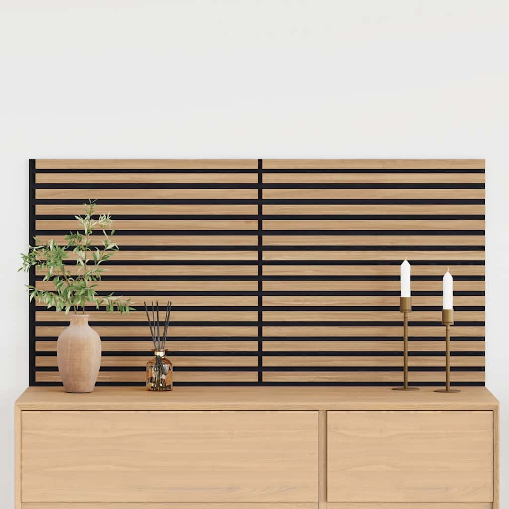 Akoestische Wandpanelen – 2-delige Set met 60 mm Latten, Eikenfineer