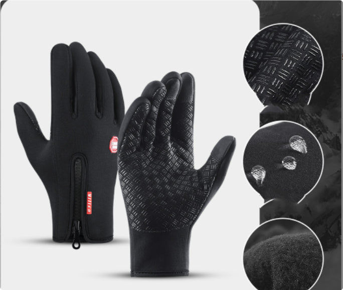 Winter Touchscreen Handschoenen – Waterdichte Sport- & Motorhandschoenen met Fleece