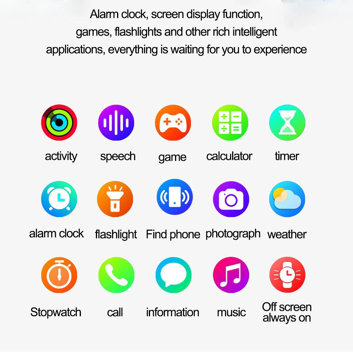 Smartwatch voor Dames & Heren met 2.0″ Display – Waterdichte Fitness Tracker met Bluetooth Bellen