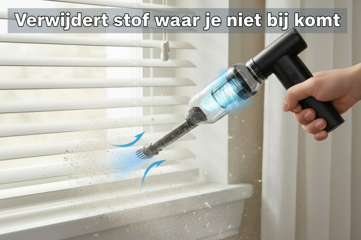 Draadloze Perslucht Duster – Borstelloze Motor 250.000 RPM Voor PC, Auto & Airco-Ventilatieroosters