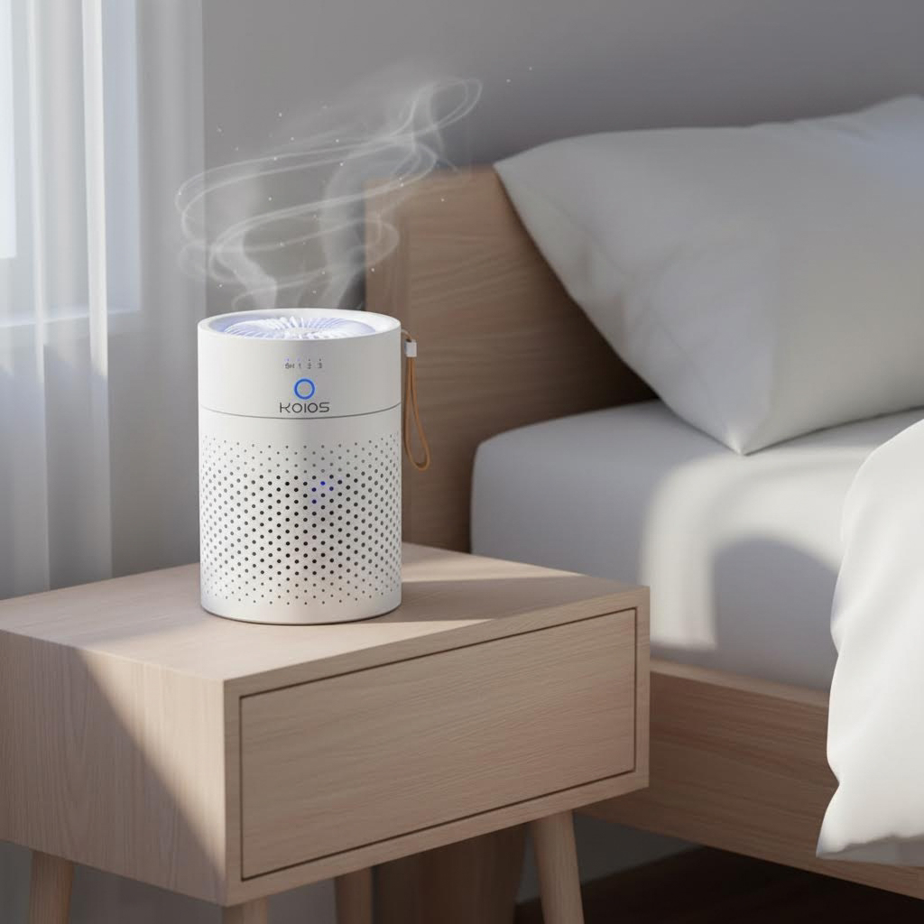 Mini Luchtreiniger met H13 HEPA Filter – Fluisterstil voor Slaapkamer, Allergie & Huisdieren