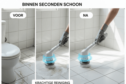 Elektrische Spin Scrubber – Krachtige Schoonmaak zonder Bukken Oplaadbare Elektrische Schoonmaakborstel met Verlengsteel - Zenityliving.com