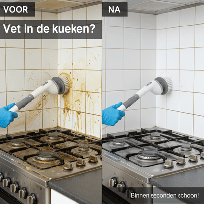 Elektrische Spin Scrubber – Krachtige Schoonmaak zonder Bukken Oplaadbare Elektrische Schoonmaakborstel met Verlengsteel - Zenityliving.com