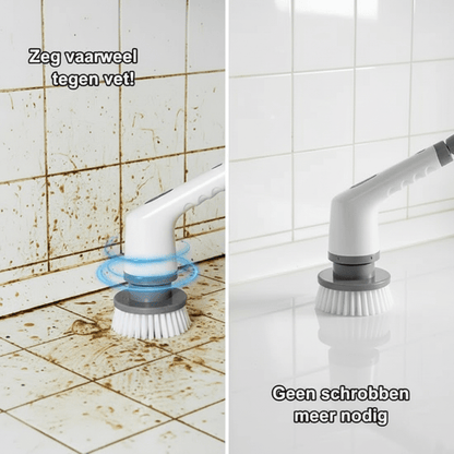 Elektrische Spin Scrubber – Krachtige Schoonmaak zonder Bukken Oplaadbare Elektrische Schoonmaakborstel met Verlengsteel - Zenityliving.com