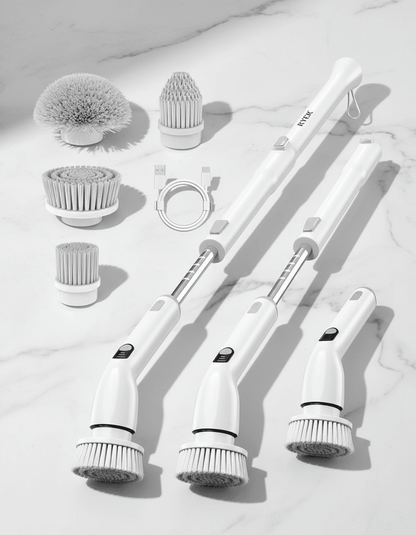 Elektrische Spin Scrubber – Krachtige Schoonmaak zonder Bukken Oplaadbare Elektrische Schoonmaakborstel met Verlengsteel - Zenityliving.com