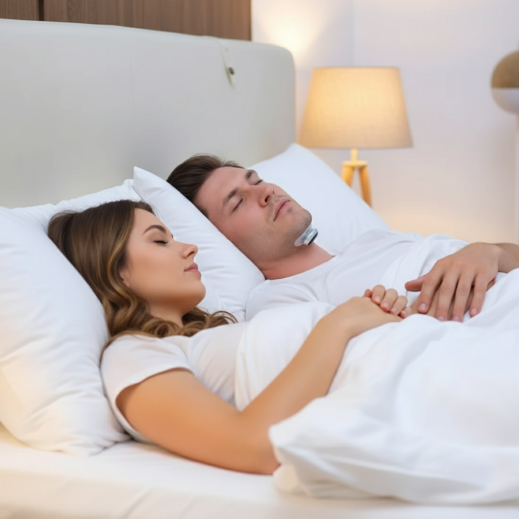 Elektronisch Anti-Snurkapparaat – Comfortabele Nachtelijke Ondersteuning  Slim Anti-Snurk Hulpmiddel – Zachte Spierstimulator voor Slaapcomfort