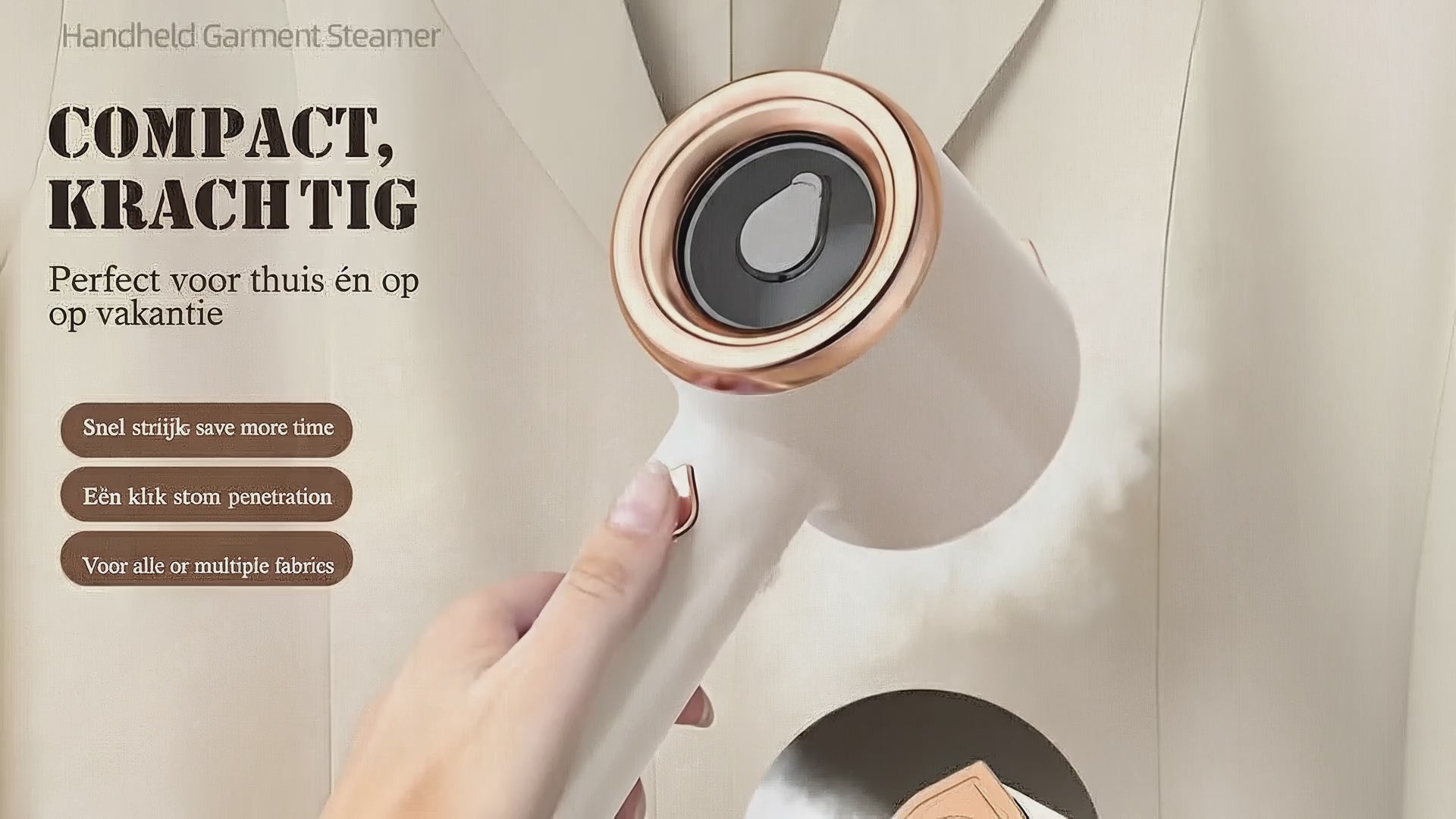 Draagbare Kledingstomer – Compact & Krachtig voor Kreukvrije Kleding  Compact Handstoomstrijkijzer voor Kleding – Ideaal voor Reizen