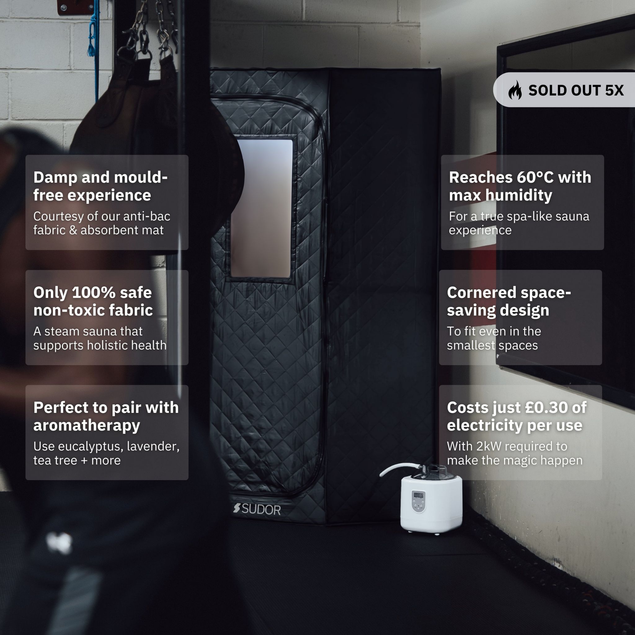 SUDOR® Home Steam Sauna – Draagbare Stoomsauna voor Thuisgebruik