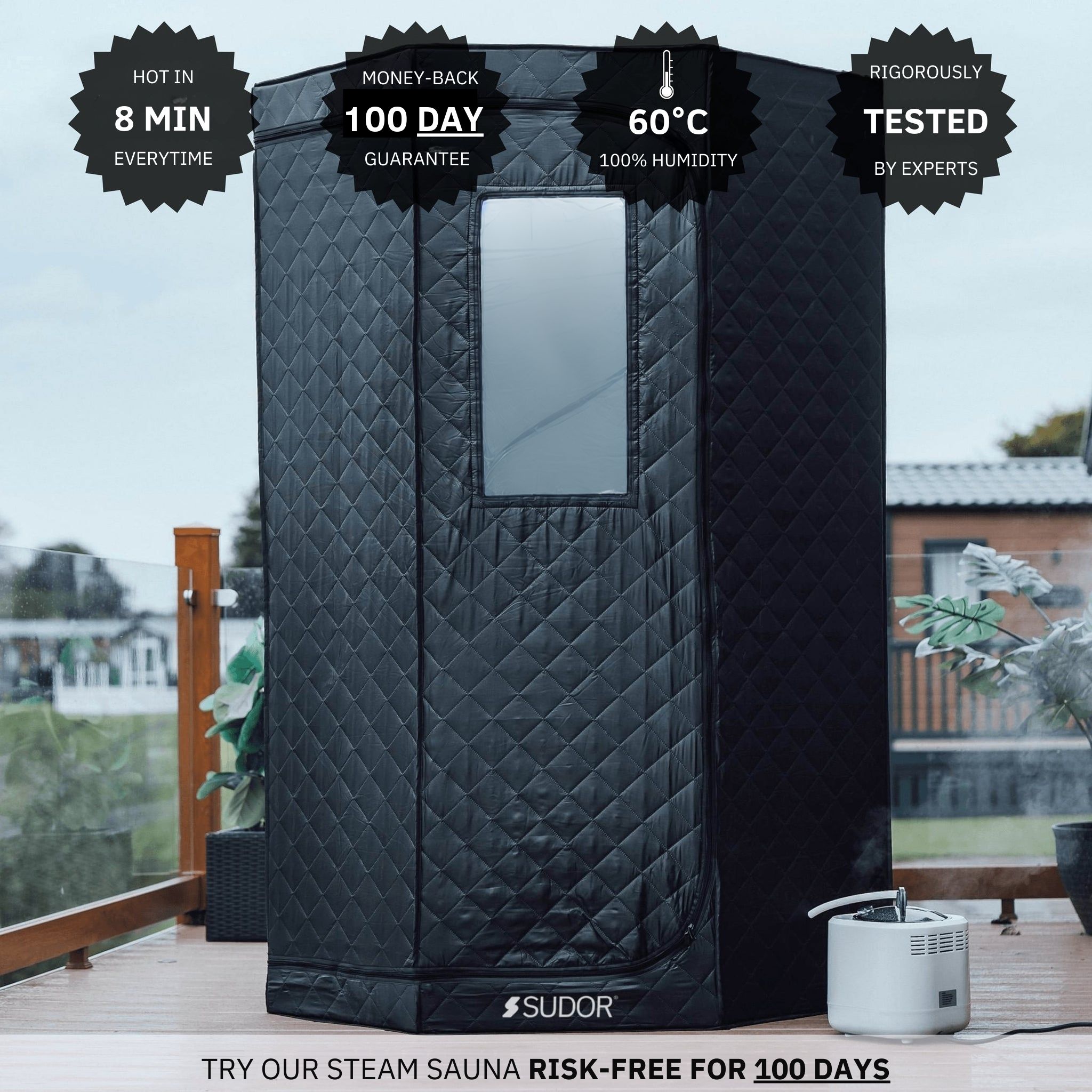SUDOR® Home Steam Sauna – Draagbare Stoomsauna voor Thuisgebruik